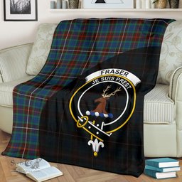 Scottish Fraser Hunting Ancient Clan Tartan Blanket - Wave Style Scottish Plaid Tartan Plaid