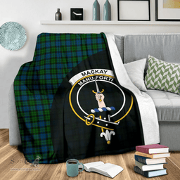 Scottish MacKay Modern Clan Tartan Blanket - Wave Style Scottish Plaid Tartan Plaid