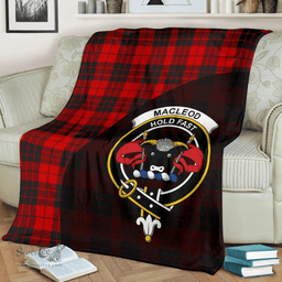 Scottish MacLeod of Raasay Clan Tartan Blanket - Wave Style Scottish Plaid Tartan Plaid