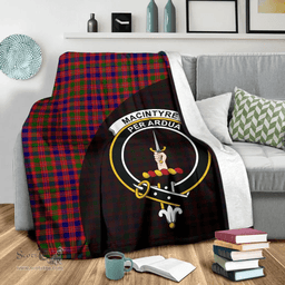 Scottish MacIntyre Modern Clan Tartan Blanket - Wave Style Scottish Plaid Tartan Plaid