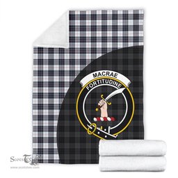 Scottish MacRae Dress Modern Clan Tartan Blanket - Wave Style Scottish Plaid Tartan Plaid
