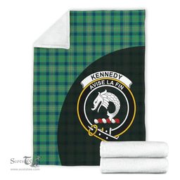 Scottish Kennedy Ancient Clan Tartan Blanket - Wave Style Scottish Plaid Tartan Plaid