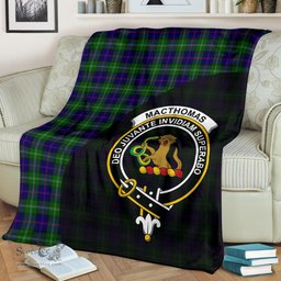 Scottish MacThomas Modern Clan Tartan Blanket - Wave Style Scottish Plaid Tartan Plaid