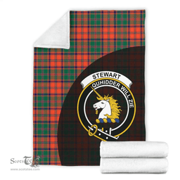 Scottish Stewart of Appin Ancient Clan Tartan Blanket - Wave Style Scottish Plaid Tartan Plaid
