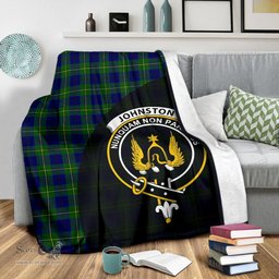 Scottish Johnston Modern Clan Tartan Blanket - Wave Style Scottish Plaid Tartan Plaid