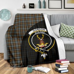 Scottish Gordon Weathered Clan Tartan Blanket - Wave Style Scottish Plaid Tartan Plaid