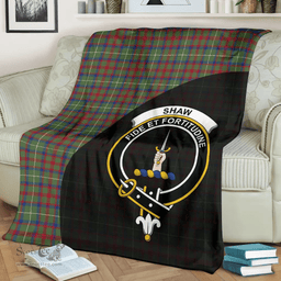 Scottish Shaw Green Modern Clan Tartan Blanket - Wave Style Scottish Plaid Tartan Plaid