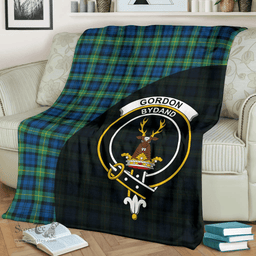 Scottish Gordon Ancient Clan Tartan Blanket - Wave Style Scottish Plaid Tartan Plaid