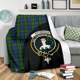 Scottish Paterson Clan Tartan Blanket - Wave Style Scottish Plaid Tartan Plaid
