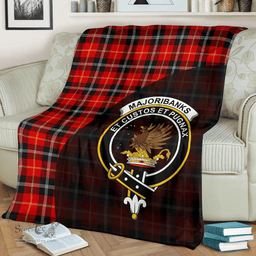 Scottish Marjoribanks Clan Tartan Blanket - Wave Style Scottish Plaid Tartan Plaid