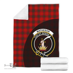 Scottish Matheson Modern Clan Tartan Blanket - Wave Style Scottish Plaid Tartan Plaid
