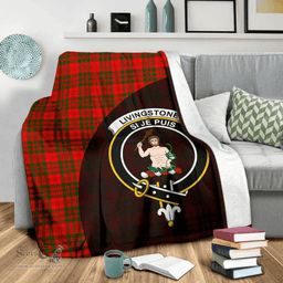 Scottish Livingstone Modern Clan Tartan Blanket - Wave Style Scottish Plaid Tartan Plaid