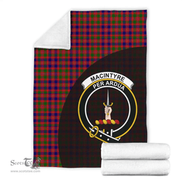 Scottish MacIntyre Modern Clan Tartan Blanket - Wave Style Scottish Plaid Tartan Plaid