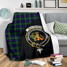 Scottish MacThomas Modern Clan Tartan Blanket - Wave Style Scottish Plaid Tartan Plaid