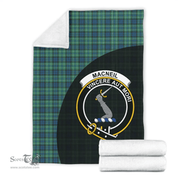 Scottish MacNeill of Colonsay Ancient Clan Tartan Blanket - Wave Style Scottish Plaid Tartan Plaid