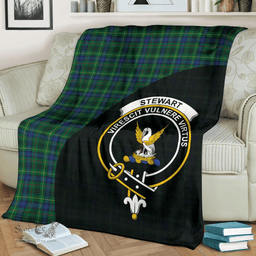 Scottish Stewart Hunting Modern Clan Tartan Blanket - Wave Style Scottish Plaid Tartan Plaid