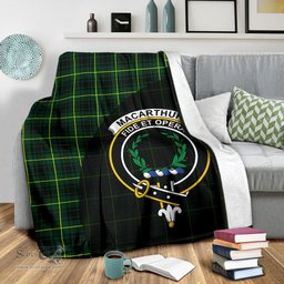 Scottish MacArthur Modern Clan Tartan Blanket - Wave Style Scottish Plaid Tartan Plaid