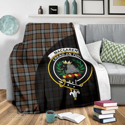 Scottish MacLaren Weathered Clan Tartan Blanket - Wave Style Scottish Plaid Tartan Plaid