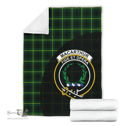 Scottish MacArthur Modern Clan Tartan Blanket - Wave Style Scottish Plaid Tartan Plaid