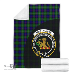 Scottish MacThomas Modern Clan Tartan Blanket - Wave Style Scottish Plaid Tartan Plaid