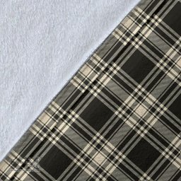Scottish Menzies Black & White Ancient Clan Tartan Blanket - Wave Style Scottish Plaid Tartan Plaid
