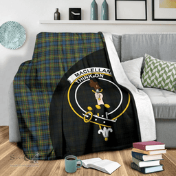 Scottish MacLellan Ancient Clan Tartan Blanket - Wave Style Scottish Plaid Tartan Plaid