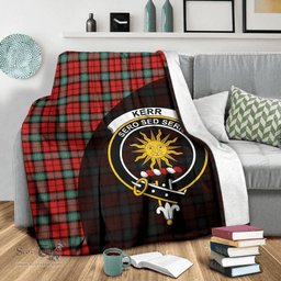 Scottish Kerr Ancient Clan Tartan Blanket - Wave Style Scottish Plaid Tartan Plaid