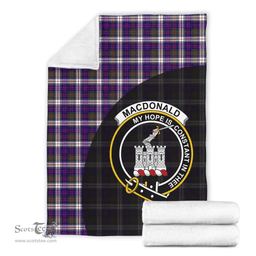 Scottish MacDonald Dress Modern Clan Tartan Blanket - Wave Style Scottish Plaid Tartan Plaid