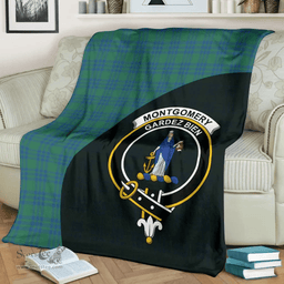 Scottish Montgomery Ancient Clan Tartan Blanket - Wave Style Scottish Plaid Tartan Plaid
