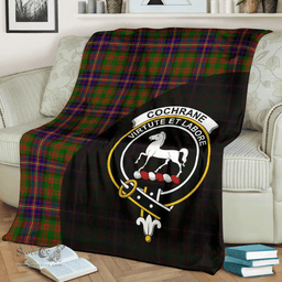 Scottish Cochrane Modern Clan Tartan Blanket - Wave Style Scottish Plaid Tartan Plaid