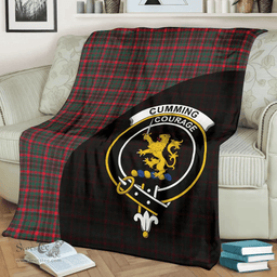 Scottish Cumming Hunting Modern Clan Tartan Blanket - Wave Style Scottish Plaid Tartan Plaid