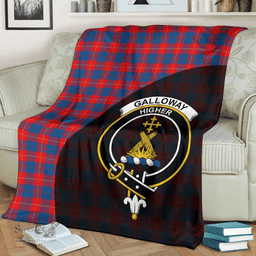 Scottish Galloway Red Clan Tartan Blanket - Wave Style Scottish Plaid Tartan Plaid