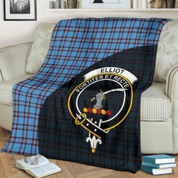 Scottish Elliot Ancient Clan Tartan Blanket - Wave Style Scottish Plaid Tartan Plaid