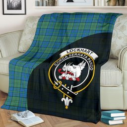 Scottish Lockhart Clan Tartan Blanket - Wave Style Scottish Plaid Tartan Plaid