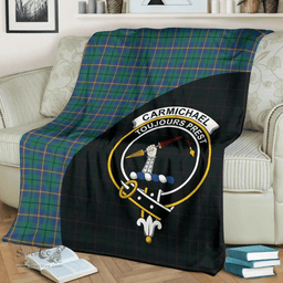 Scottish Carmichael Ancient Clan Tartan Blanket - Wave Style Scottish Plaid Tartan Plaid