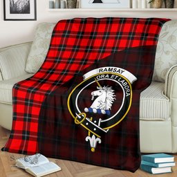Scottish Ramsay Modern Clan Tartan Blanket - Wave Style Scottish Plaid Tartan Plaid