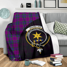 Scottish Wardlaw Modern Clan Tartan Blanket - Wave Style Scottish Plaid Tartan Plaid