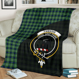Scottish Tweedside District Clan Tartan Blanket - Wave Style Scottish Plaid Tartan Plaid