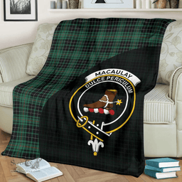 Scottish MacAulay Hunting Ancient Clan Tartan Blanket - Wave Style Scottish Plaid Tartan Plaid