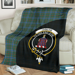 Scottish Ogilvie Hunting Ancient Clan Tartan Blanket - Wave Style Scottish Plaid Tartan Plaid
