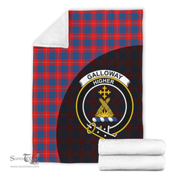 Scottish Galloway Red Clan Tartan Blanket - Wave Style Scottish Plaid Tartan Plaid