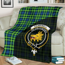 Scottish Campbell of Breadalbane Ancient Clan Tartan Blanket - Wave Style Scottish Plaid Tartan Plaid