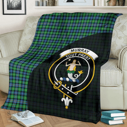 Scottish Murray of Atholl Ancient Clan Tartan Blanket - Wave Style Scottish Plaid Tartan Plaid