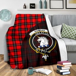 Scottish Ramsay Modern Clan Tartan Blanket - Wave Style Scottish Plaid Tartan Plaid