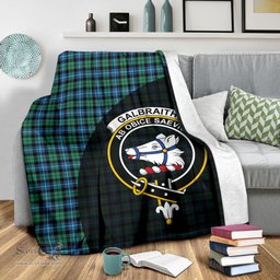 Scottish Galbraith Ancient Clan Tartan Blanket - Wave Style Scottish Plaid Tartan Plaid