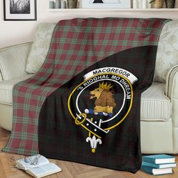 Scottish MacGregor Hunting Ancient Clan Tartan Blanket - Wave Style Scottish Plaid Tartan Plaid