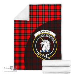 Scottish Ramsay Modern Clan Tartan Blanket - Wave Style Scottish Plaid Tartan Plaid