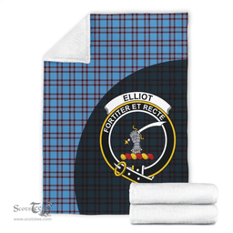 Scottish Elliot Ancient Clan Tartan Blanket - Wave Style Scottish Plaid Tartan Plaid