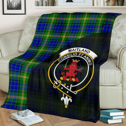 Scottish Maitland Clan Tartan Blanket - Wave Style Scottish Plaid Tartan Plaid