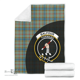 Scottish Balfour Blue Clan Tartan Blanket - Wave Style Scottish Plaid Tartan Plaid